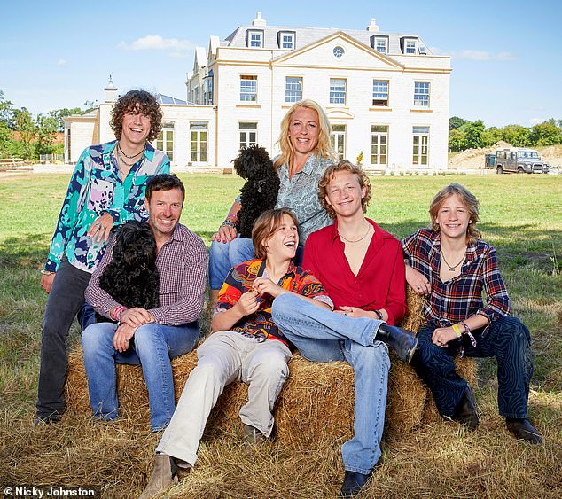 Sarah and Graham with their sons, from left, Billy, Laurie, Charlie and Rafferty